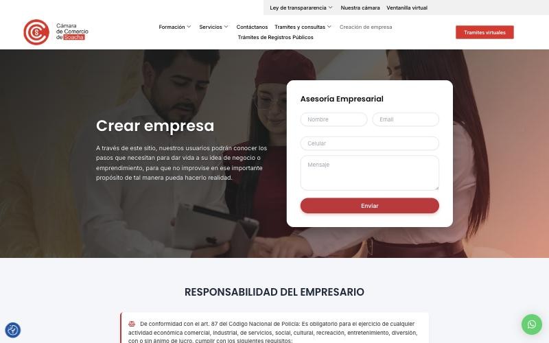 Módulo de Creación de Empresa y cumplimiento normativo Art. 87