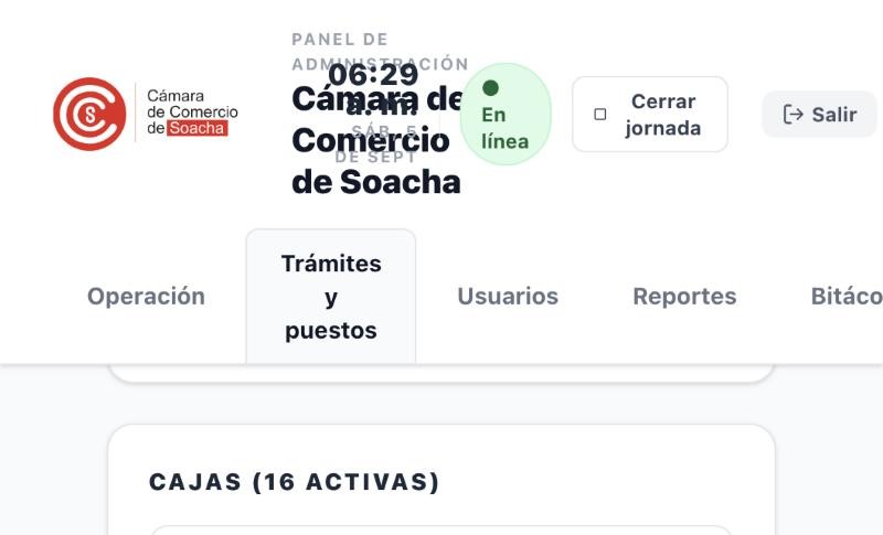 Pantalla de sala de espera con llamado por voz