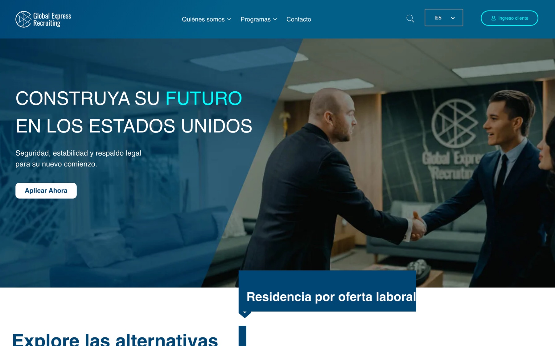 Página de inicio de globalexpresscol.com