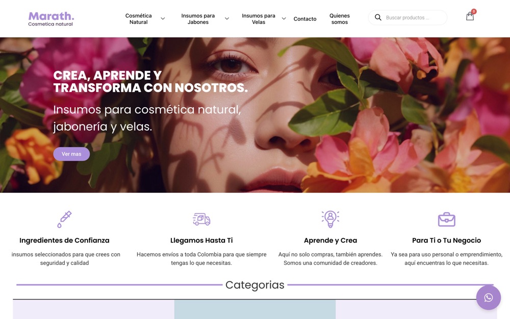 Página de inicio de marath.com.co